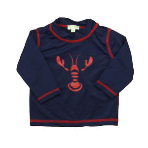 Le Top Boys Navy | Red Lobster Rashguard size: 6 Months